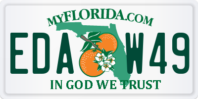 FL license plate EDAW49