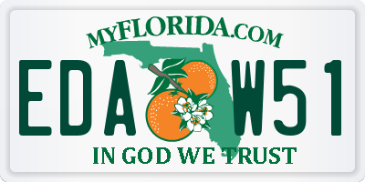 FL license plate EDAW51