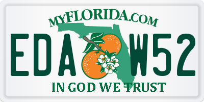 FL license plate EDAW52