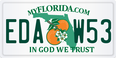 FL license plate EDAW53