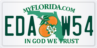 FL license plate EDAW54