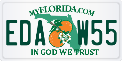 FL license plate EDAW55