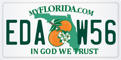 FL license plate EDAW56