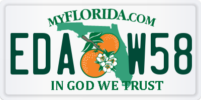 FL license plate EDAW58