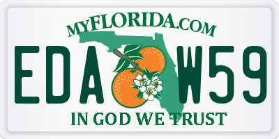 FL license plate EDAW59