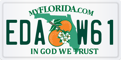 FL license plate EDAW61