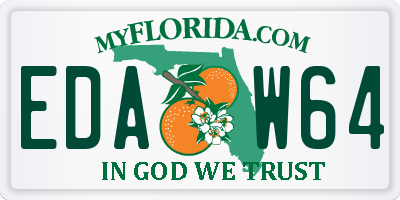 FL license plate EDAW64