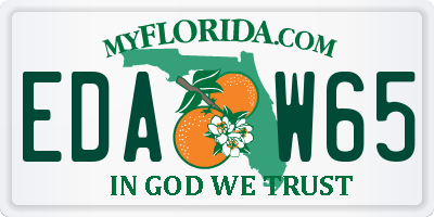 FL license plate EDAW65