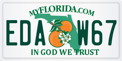 FL license plate EDAW67