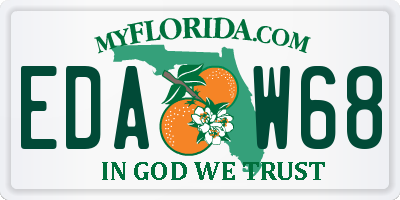 FL license plate EDAW68