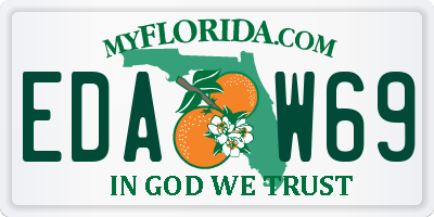 FL license plate EDAW69