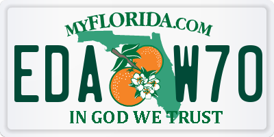 FL license plate EDAW70