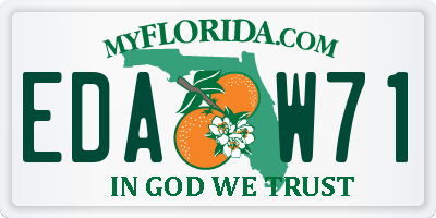 FL license plate EDAW71