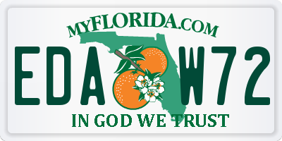 FL license plate EDAW72