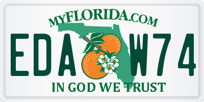 FL license plate EDAW74