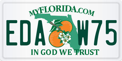 FL license plate EDAW75