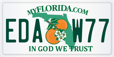 FL license plate EDAW77