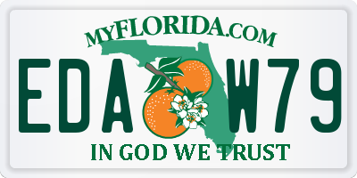 FL license plate EDAW79