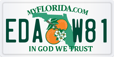 FL license plate EDAW81