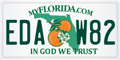 FL license plate EDAW82