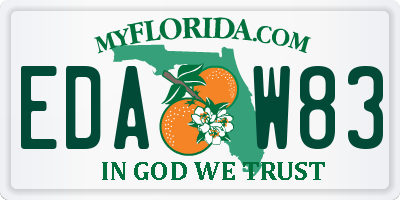 FL license plate EDAW83