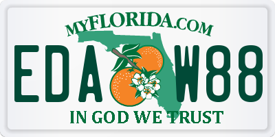 FL license plate EDAW88