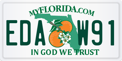 FL license plate EDAW91