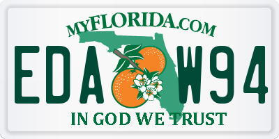 FL license plate EDAW94