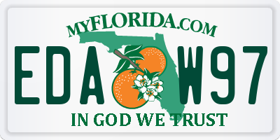 FL license plate EDAW97