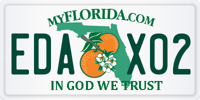 FL license plate EDAX02