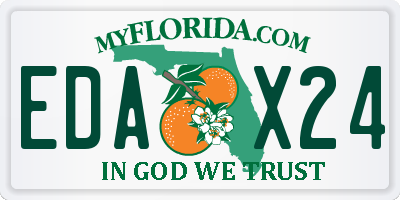 FL license plate EDAX24