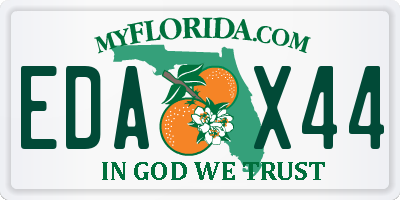 FL license plate EDAX44