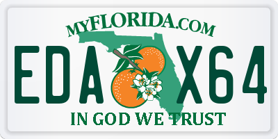 FL license plate EDAX64