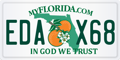 FL license plate EDAX68