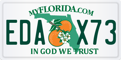 FL license plate EDAX73