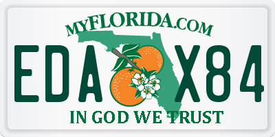 FL license plate EDAX84