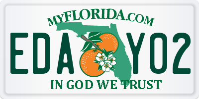 FL license plate EDAY02