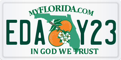 FL license plate EDAY23
