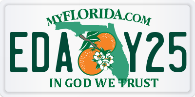 FL license plate EDAY25