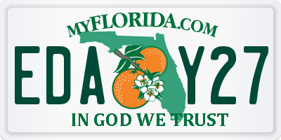 FL license plate EDAY27
