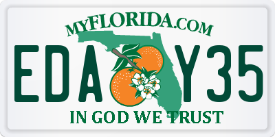 FL license plate EDAY35