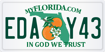 FL license plate EDAY43