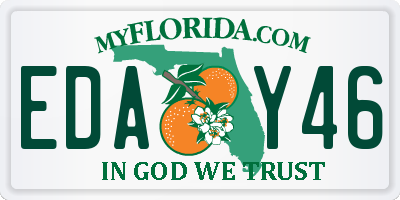 FL license plate EDAY46