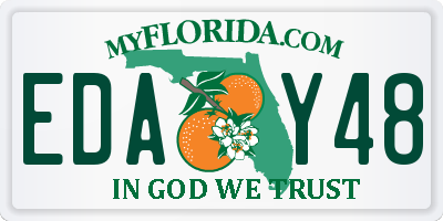 FL license plate EDAY48