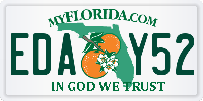 FL license plate EDAY52
