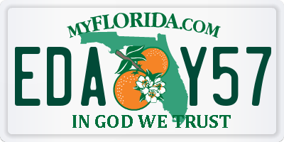 FL license plate EDAY57