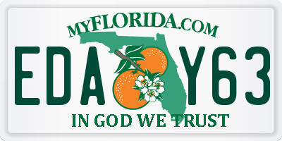 FL license plate EDAY63