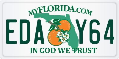 FL license plate EDAY64