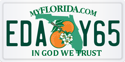 FL license plate EDAY65