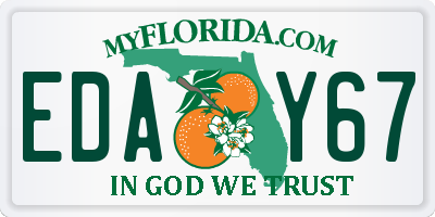 FL license plate EDAY67